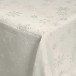 Żakardowy obrus świąteczny, FLOCONS, 140 x 240 cm