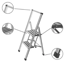 Aluminiowa drabina, 2-stopniowa, WENKO
