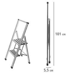 Aluminiowa drabina, 2-stopniowa, WENKO