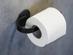 Aluminiowy uchwyt na papier BIVIO, montaż bez wiercenia