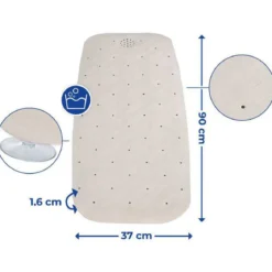 Antypoślizgowa mata do wanny NATURAL RUBBER, 90 x 37 cm