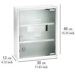 Apteczka MEDICINE CHEST zamykana na kluczyk - 30 x 12 x 40 cm, WENKO