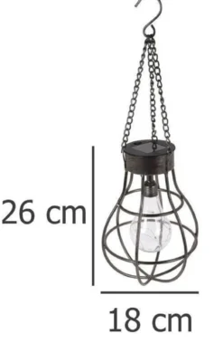 Żarówka dekoracyjna do ogrodu, 26 cm, wisząca dekoracja loftowa