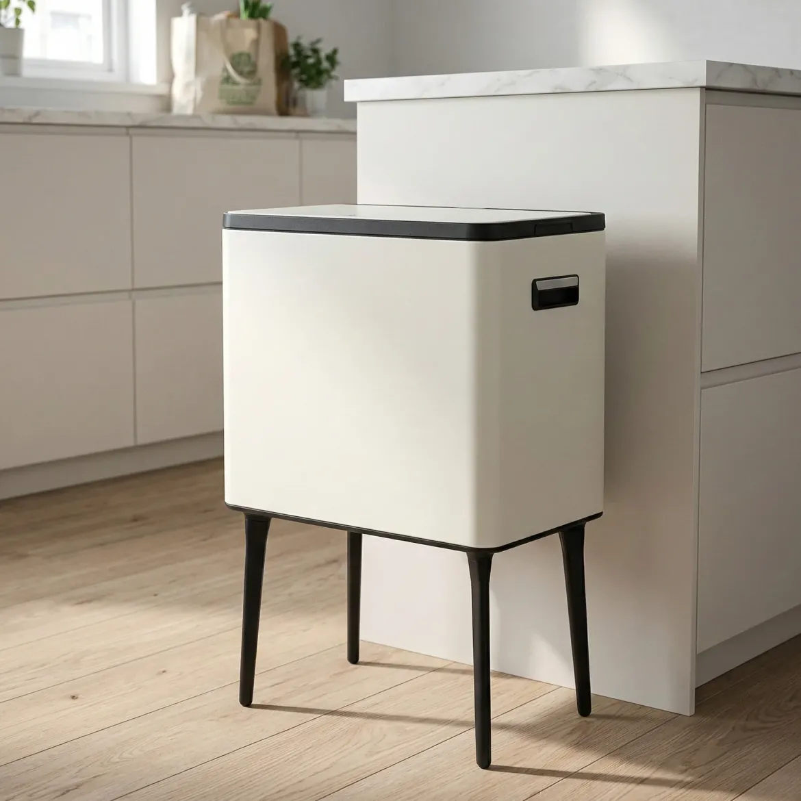 Automatyczny kosz na śmieci, 35 l, metalowy