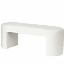 Ławka w pluszowym obiciu SOLIN, wys. 42 cm