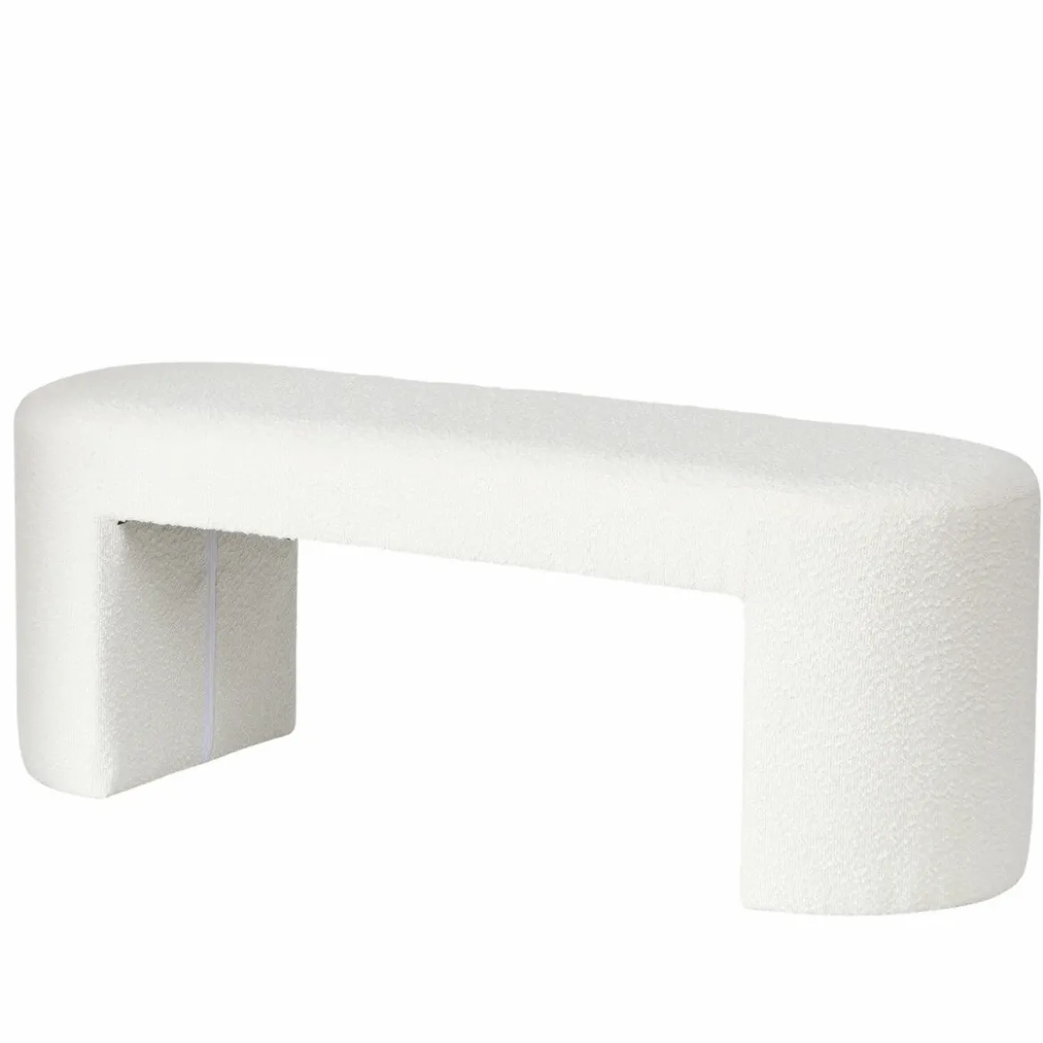 Ławka w pluszowym obiciu SOLIN, wys. 42 cm
