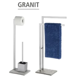 Łazienkowy stojak na ręczniki GRANITE - 2 ramienny, WENKO