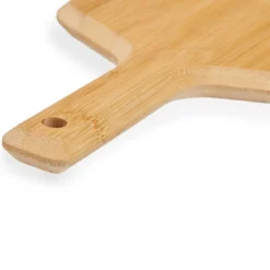 Bambusowa deska z uchwytem na przekąski RIOS, 50 x 14 cm