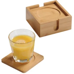 Bambusowe podstawki pod kubki, 6 sztuk, Kesper