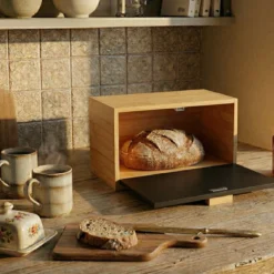 Bambusowy chlebak TABLEAU, 18 x 33 x 20 cm