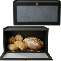Bambusowy chlebak VITRINE, 25 x 40 x 21,5 cm