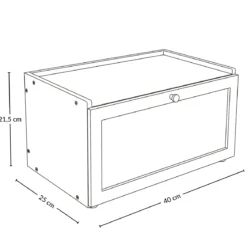 Bambusowy chlebak VITRINE, 25 x 40 x 21,5 cm