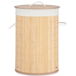 Bambusowy kosz na bieliznę COMFY PLACE, 48 l