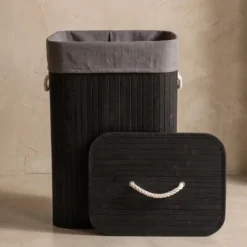 Bambusowy kosz na pranie SADE, 80 l