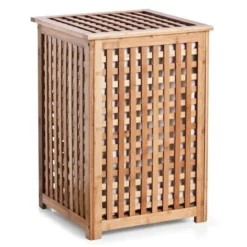 Bambusowy kosz na pranie z pokrywką - 92 litry, wyjmowany wkład, BAMBOO ZELLER