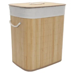 Bambusowy kosz na pranie z wyjmowanym workiem SANA, 60 l
