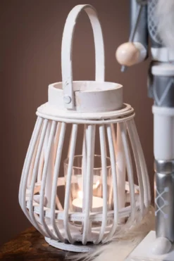 Bambusowy lampion Ilvie, 16 cm, tealight
