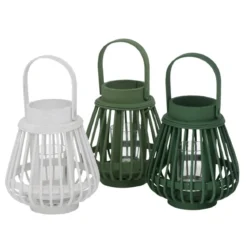 Bambusowy lampion Ilvie, 16 cm, tealight