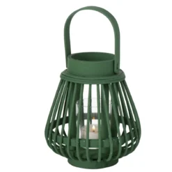 Bambusowy lampion Ilvie, 16 cm, tealight
