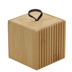 Bambusowy organizer do łazienki, 9 x 9 x 9 cm