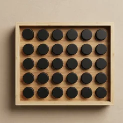 Bambusowy organizer na przyprawy PALETTE z montażem do ściany, 30 słoiczków Ø 4,5 x 9 cm