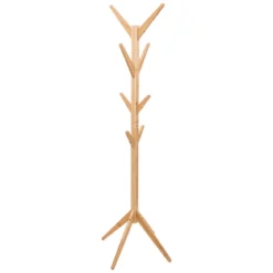 Bambusowy stojak do przedpokoju na płaszcze TREE, 8 haczyków, 178 cm