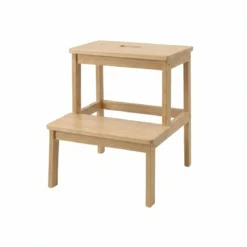 Bambusowy taboret ze schodkiem KROK, wys. 46 cm