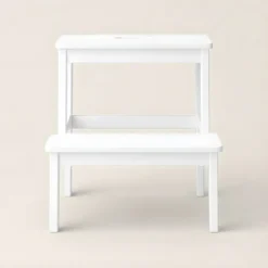 Bambusowy taboret ze schodkiem KROK, wys. 46 cm