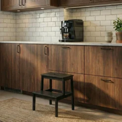 Bambusowy taboret ze schodkiem KROK, wys. 46 cm