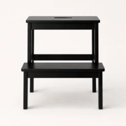 Bambusowy taboret ze schodkiem KROK, wys. 46 cm