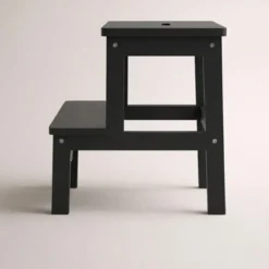 Bambusowy taboret ze schodkiem KROK, wys. 46 cm