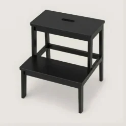 Bambusowy taboret ze schodkiem KROK, wys. 46 cm