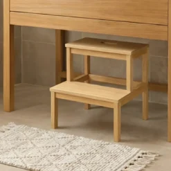Bambusowy taboret ze schodkiem KROK, wys. 46 cm
