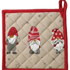Bawełniana łapka kuchenna z motywem skrzata, 20×20 cm
