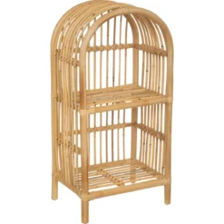 Biblioteczka na książki, rattanowa, 76 cm