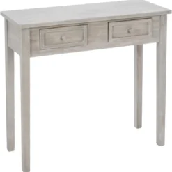 Biurko drewniane CHARME z 2 szufladkami, 80 x 30 x 76 cm