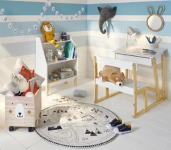 Biurko dziecięce retro ze schowkiem, Atmosphera for Kids