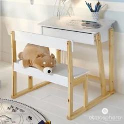 Biurko dziecięce retro ze schowkiem, Atmosphera for Kids