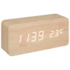 Budzik bez tykania Gamiel, termometr, alarm, 15 x 4 x 7 cm