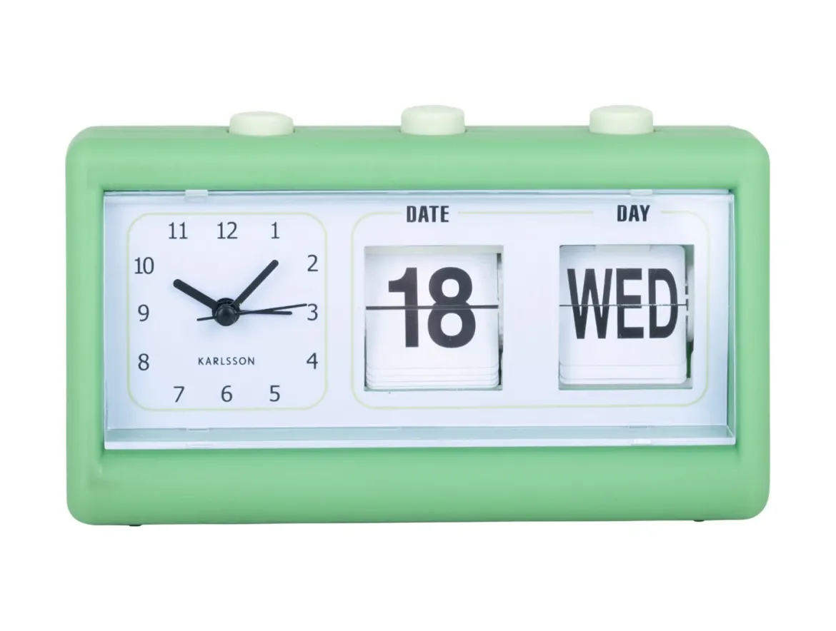 Budzik retro FLIP z datą