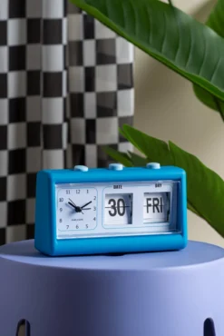 Budzik retro FLIP z datą