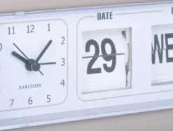 Budzik retro FLIP z datą