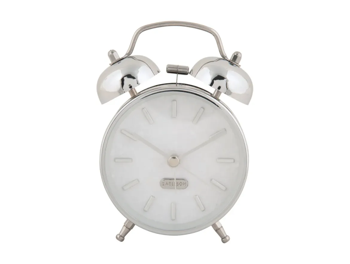 Budzik retro PEARL GLOW, Ø 8 cm