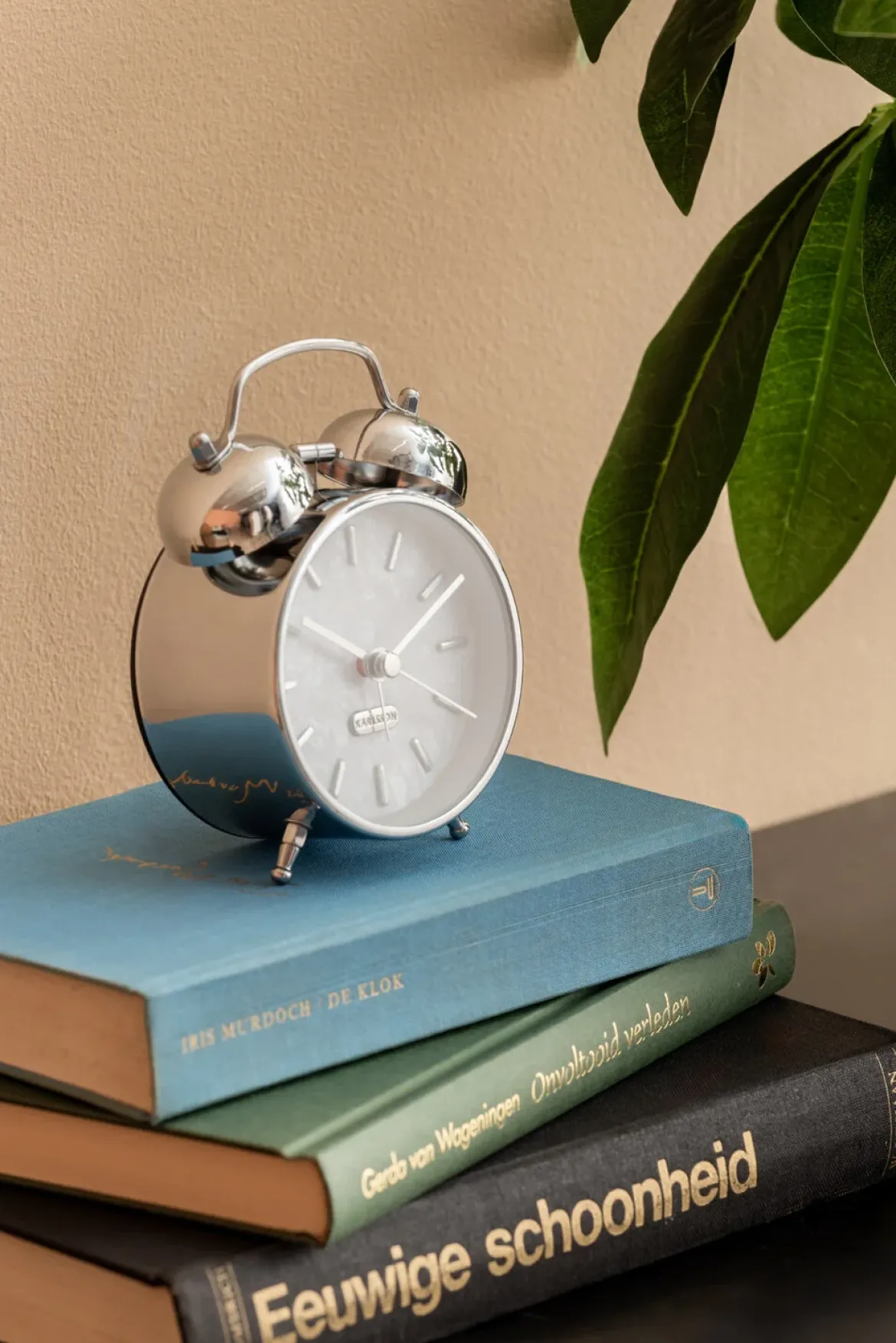 Budzik retro PEARL GLOW, Ø 8 cm
