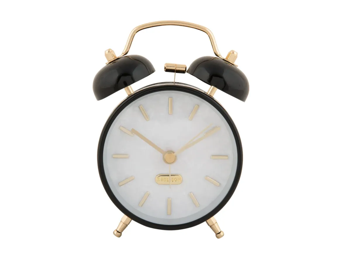Budzik retro PEARL GLOW, Ø 8 cm