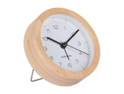 Budzik z bambusową obudową NEAT, Ø 10 cm