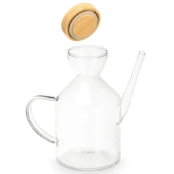 Butelka na oliwę INTRA z bambusową pokrywką, 600 ml