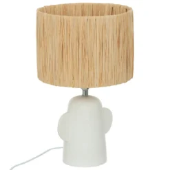 Ceramiczna lampa stołowa z kloszem RAIA, 42 cm