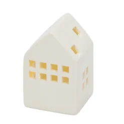 Ceramiczne domki LED SCANDI, 3 ozdoby świetlne