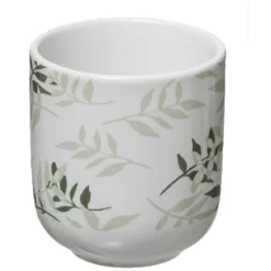 Ceramiczne kubki z bambusowymi podkładkami, 4 szt., 130 ml